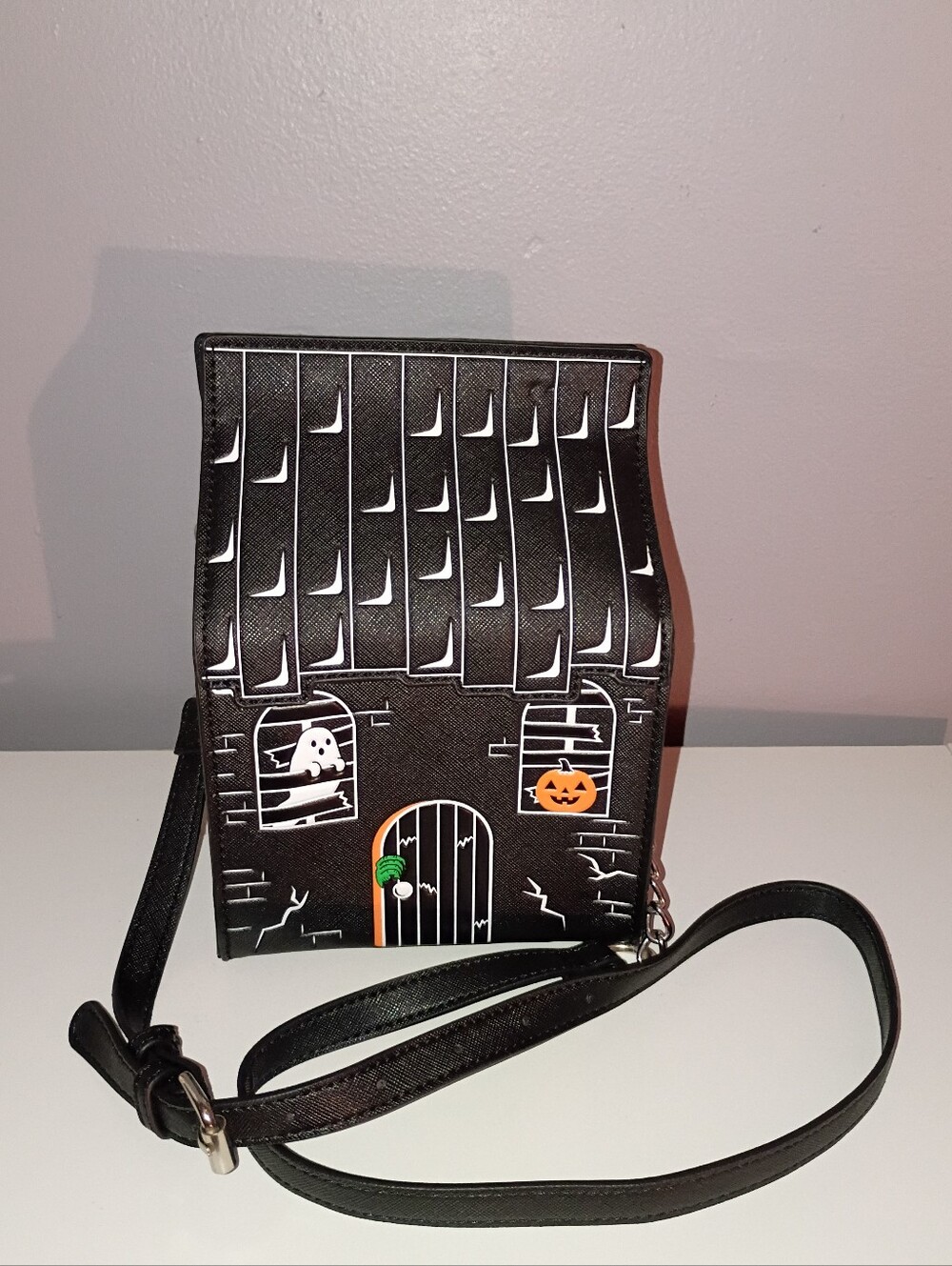 MAD ENGINE Square Halloween Haunted House Ghost Crossbody Purse